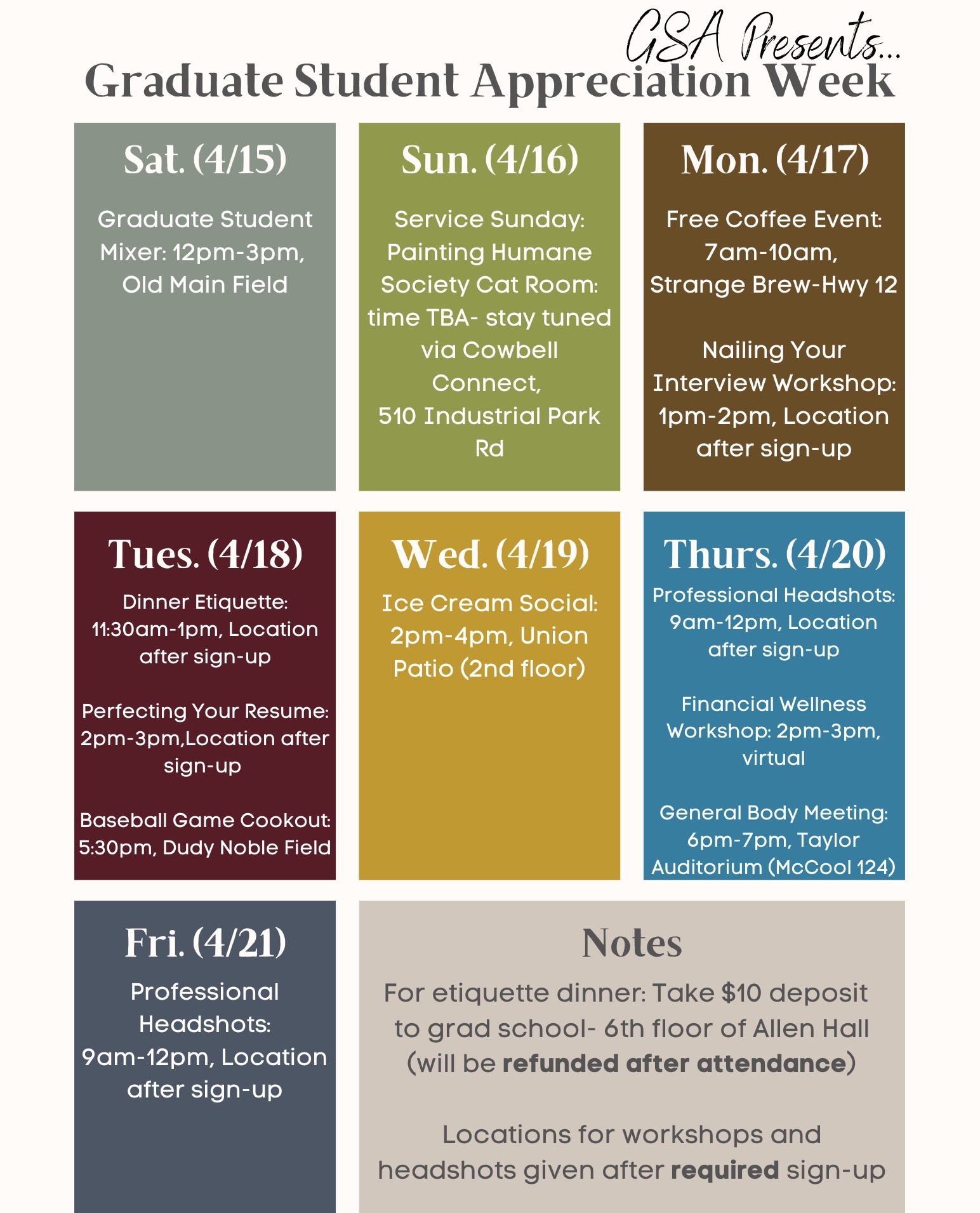 Graduate Student Event Weeks | The Graduate School - Mississippi State  University