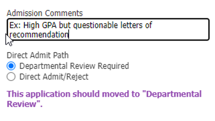 Direct admit instruction 3