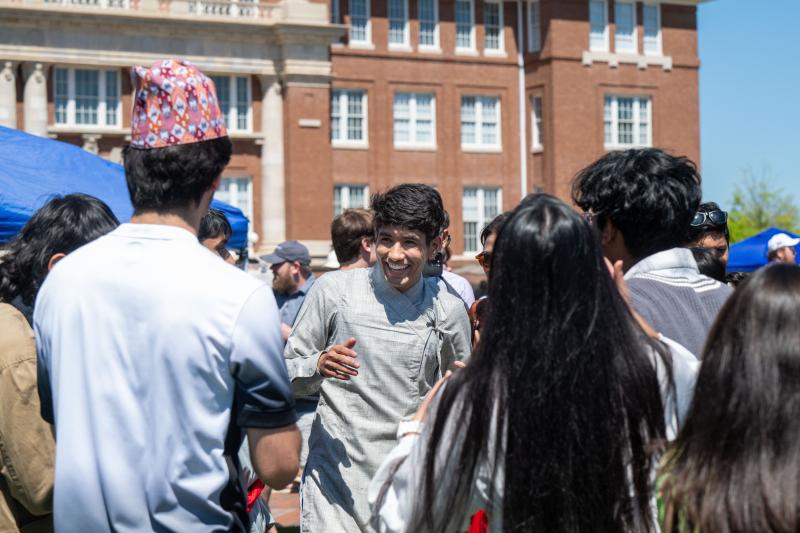 Students gather at International Fiesta